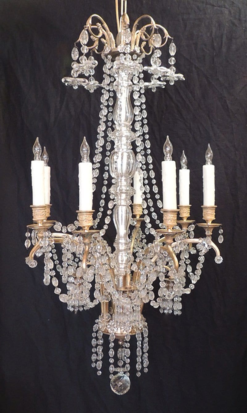 Chandelier en porcelaine et laiton chandeliers leucher Antique Style