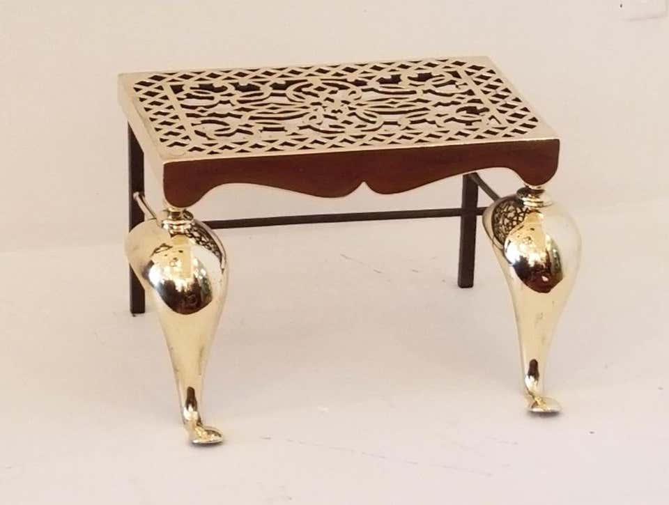 19th Century Brass Trivet/Footman David Skinner Antiques