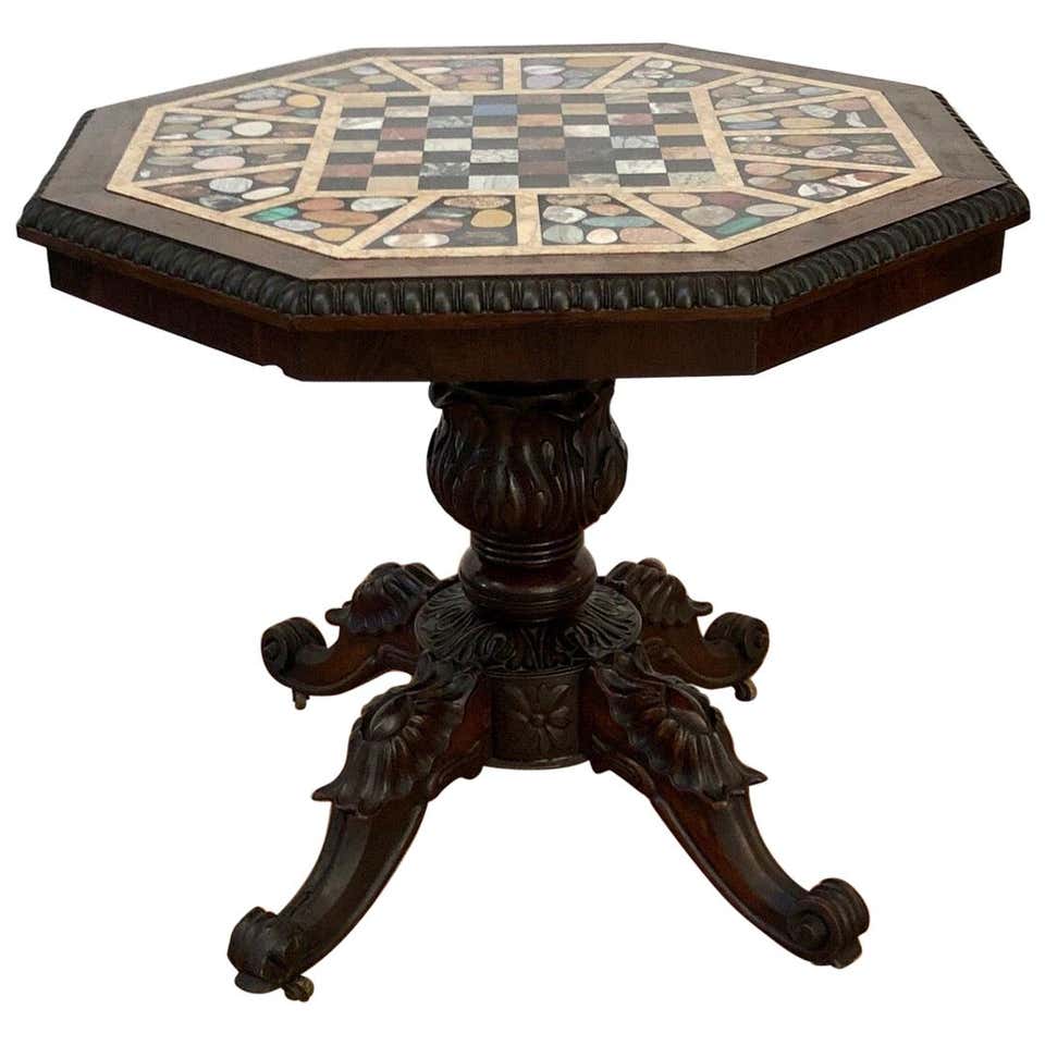 19th Century Regency Pietra Dura Specimen Table 19th Century Regency Pietra Dura Specimen Table